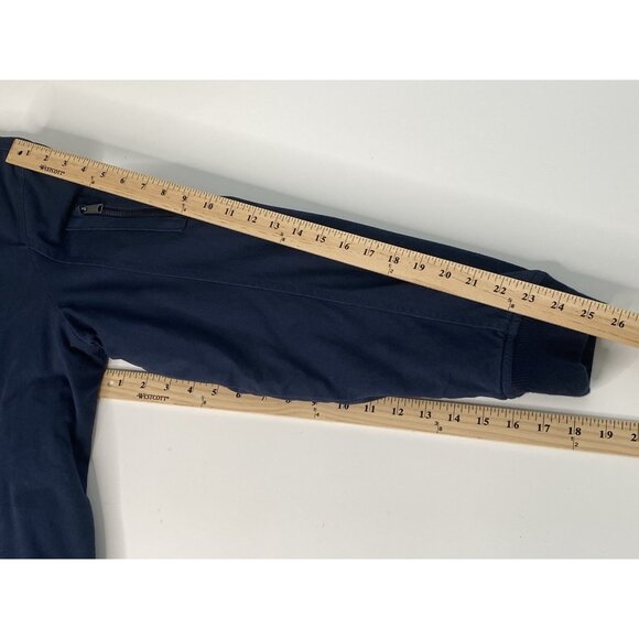 Lucky Brand Cotton Sherpa Lined Bomber Jacket Men’s L Full Zip Navy Blue - Picture 16 of 16